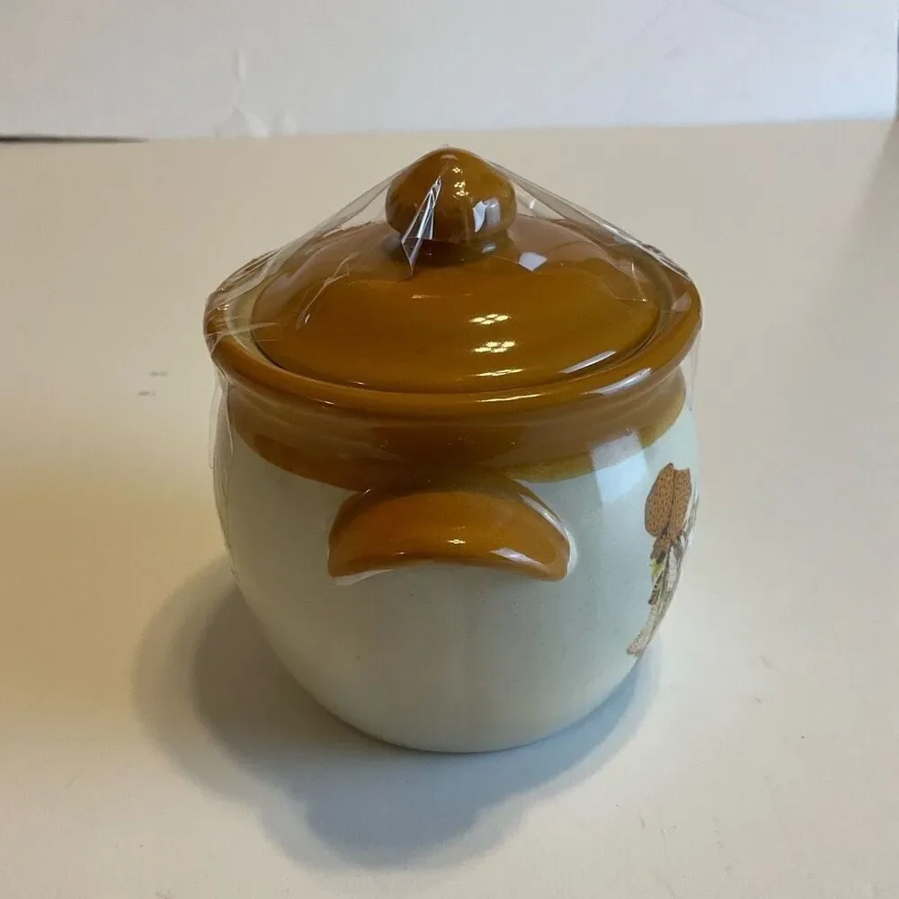 Vintage Holly Hobbie “Country Living” Stoneware Jar.